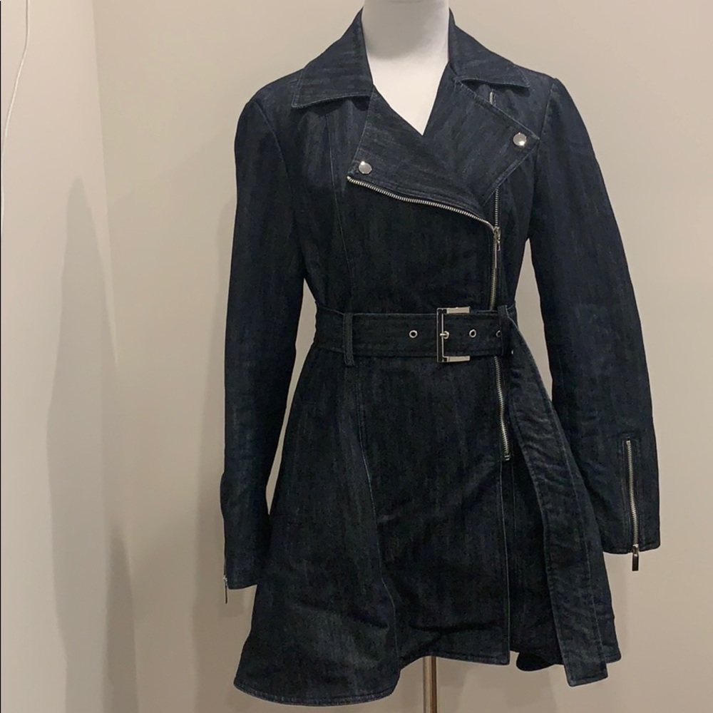 Dark blue trench coat